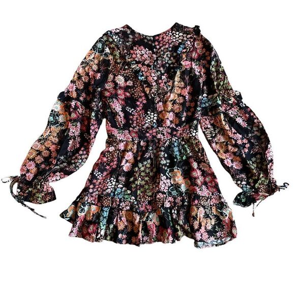 Ted Baker Hendria Ruffle-Trim Mini Dress Size 1 - Picture 7 of 13